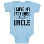 Baby Clothes I Love My Tattooed Uncle Baby Bodysuits Boy & Girl Cotton