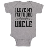 Baby Clothes I Love My Tattooed Uncle Baby Bodysuits Boy & Girl Cotton