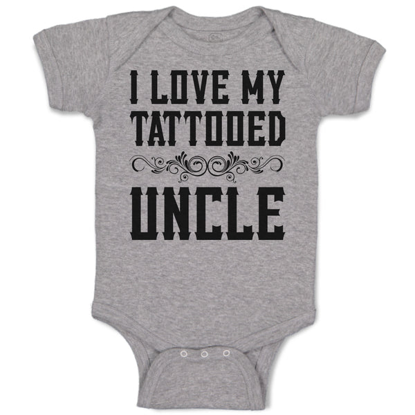 Baby Clothes I Love My Tattooed Uncle Baby Bodysuits Boy & Girl Cotton