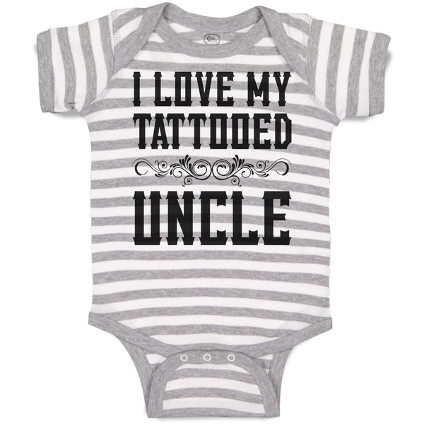 Baby Clothes I Love My Tattooed Uncle Baby Bodysuits Boy & Girl Cotton