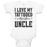 Baby Clothes I Love My Tattooed Uncle Baby Bodysuits Boy & Girl Cotton