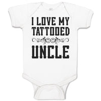 Baby Clothes I Love My Tattooed Uncle Baby Bodysuits Boy & Girl Cotton