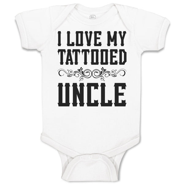 Baby Clothes I Love My Tattooed Uncle Baby Bodysuits Boy & Girl Cotton