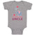 Baby Clothes I Love My Uncle Baby Bodysuits Boy & Girl Newborn Clothes Cotton