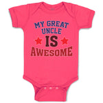 Baby Clothes My Great Uncle Is Awesome Baby Bodysuits Boy & Girl Cotton