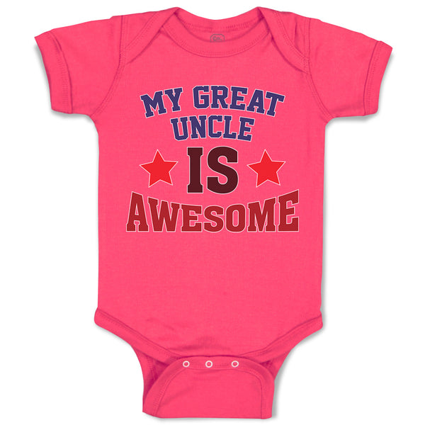 Baby Clothes My Great Uncle Is Awesome Baby Bodysuits Boy & Girl Cotton