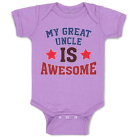 Baby Clothes My Great Uncle Is Awesome Baby Bodysuits Boy & Girl Cotton