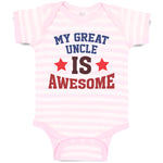 Baby Clothes My Great Uncle Is Awesome Baby Bodysuits Boy & Girl Cotton