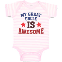 Baby Clothes My Great Uncle Is Awesome Baby Bodysuits Boy & Girl Cotton