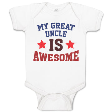 Baby Clothes My Great Uncle Is Awesome Baby Bodysuits Boy & Girl Cotton