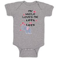 Baby Clothes My Uncle Loves Me Lots & Lots Baby Bodysuits Boy & Girl Cotton