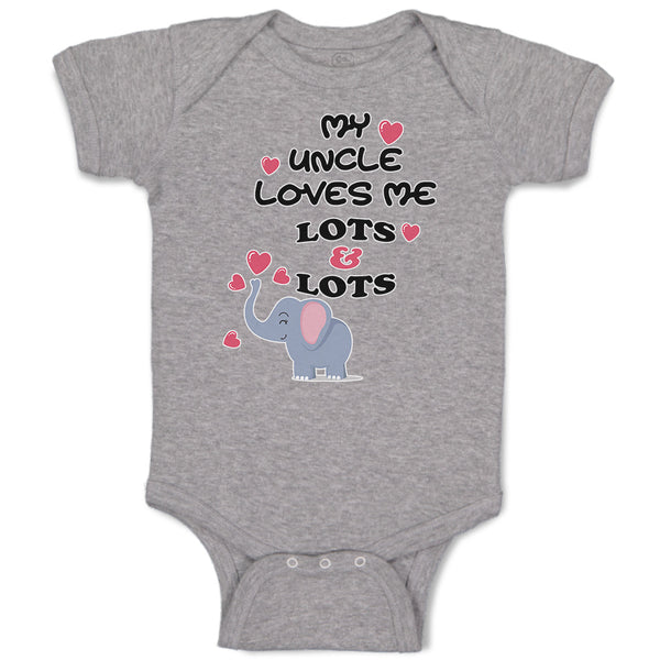 Baby Clothes My Uncle Loves Me Lots & Lots Baby Bodysuits Boy & Girl Cotton