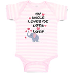 Baby Clothes My Uncle Loves Me Lots & Lots Baby Bodysuits Boy & Girl Cotton