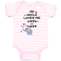 Baby Clothes My Uncle Loves Me Lots & Lots Baby Bodysuits Boy & Girl Cotton