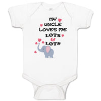 Baby Clothes My Uncle Loves Me Lots & Lots Baby Bodysuits Boy & Girl Cotton