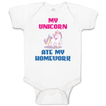 Baby Clothes My Unicorn Ate My Homework Baby Bodysuits Boy & Girl Cotton