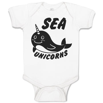 Baby Clothes Sea Unicorns Baby Bodysuits Boy & Girl Newborn Clothes Cotton