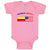 Baby Clothes Colombian American Countries Baby Bodysuits Boy & Girl Cotton