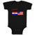 Baby Clothes Croatian American Countries Baby Bodysuits Boy & Girl Cotton
