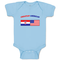 Baby Clothes Croatian American Countries Baby Bodysuits Boy & Girl Cotton