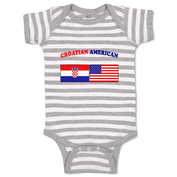 Baby Clothes Croatian American Countries Baby Bodysuits Boy & Girl Cotton