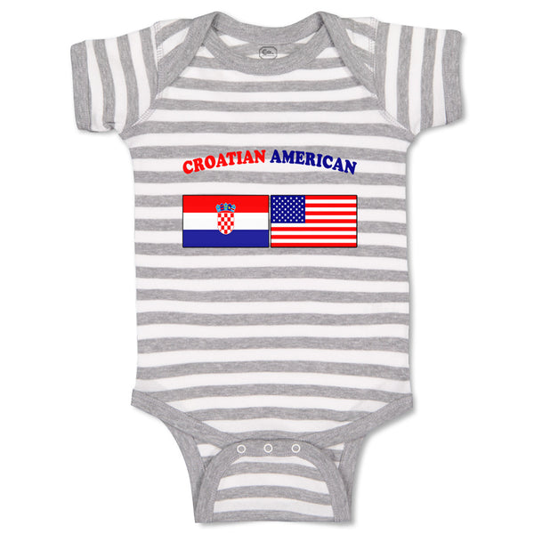 Baby Clothes Croatian American Countries Baby Bodysuits Boy & Girl Cotton