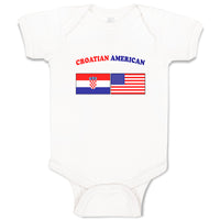 Baby Clothes Croatian American Countries Baby Bodysuits Boy & Girl Cotton