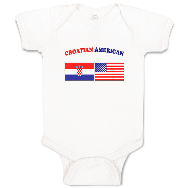Baby Clothes Croatian American Countries Baby Bodysuits Boy & Girl Cotton
