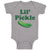 Baby Clothes Lil Pickle Vegetables Baby Bodysuits Boy & Girl Cotton