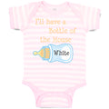 Baby Clothes I'Ll Have A Bottle of The House White Funny Humor Baby Bodysuits