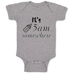 Baby Clothes It's 5 O'Clock Somewhere Funny Humor Gag Baby Bodysuits Cotton