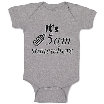 Baby Clothes It's 5 O'Clock Somewhere Funny Humor Gag Baby Bodysuits Cotton