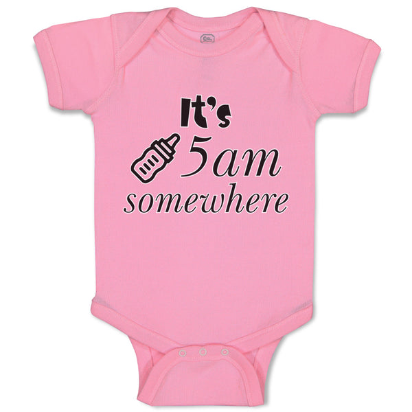 Baby Clothes It's 5 O'Clock Somewhere Funny Humor Gag Baby Bodysuits Cotton