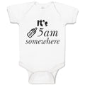 Baby Clothes It's 5 O'Clock Somewhere Funny Humor Gag Baby Bodysuits Cotton