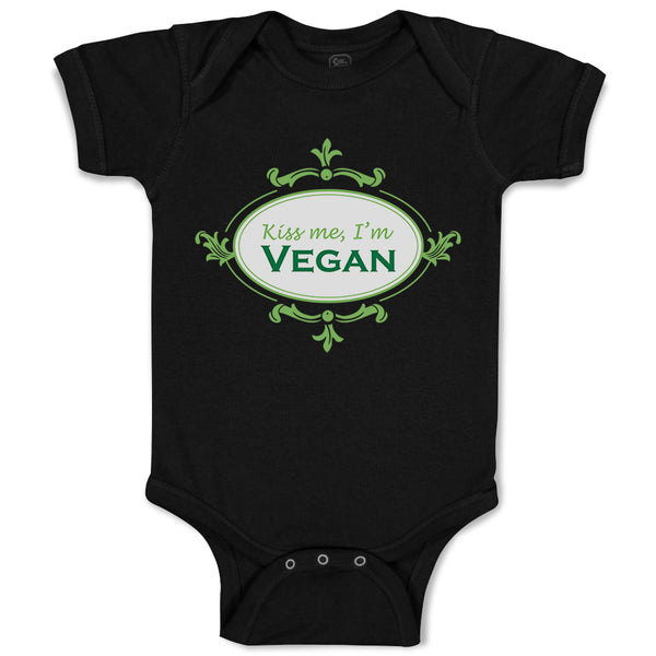 Baby Clothes Kiss Me I'M Vegan Funny Humor Baby Bodysuits Boy & Girl Cotton