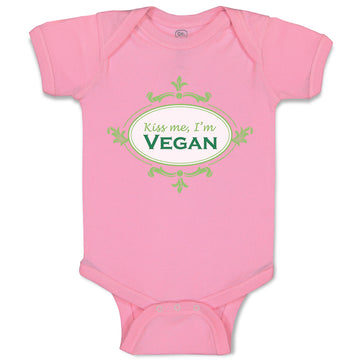 Baby Clothes Kiss Me I'M Vegan Funny Humor Baby Bodysuits Boy & Girl Cotton