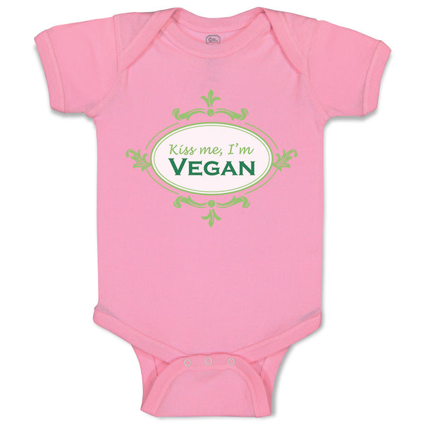 Baby Clothes Kiss Me I'M Vegan Funny Humor Baby Bodysuits Boy & Girl Cotton