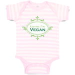 Baby Clothes Kiss Me I'M Vegan Funny Humor Baby Bodysuits Boy & Girl Cotton