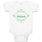 Baby Clothes Kiss Me I'M Vegan Funny Humor Baby Bodysuits Boy & Girl Cotton