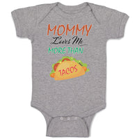 Baby Clothes Mommy Loves Me More than Tacos Funny Humor Baby Bodysuits Cotton