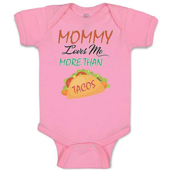 Baby Clothes Mommy Loves Me More than Tacos Funny Humor Baby Bodysuits Cotton