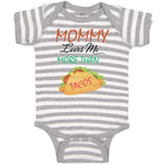 Baby Clothes Mommy Loves Me More than Tacos Funny Humor Baby Bodysuits Cotton