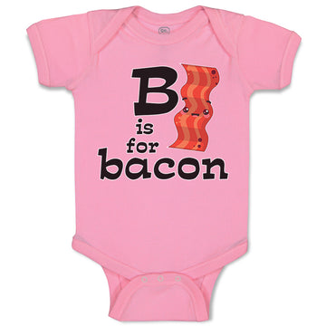 Baby Clothes B Is for Bacon Lover Funny Baby Bodysuits Boy & Girl Cotton