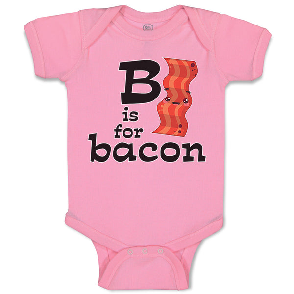 Baby Clothes B Is for Bacon Lover Funny Baby Bodysuits Boy & Girl Cotton