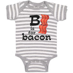 Baby Clothes B Is for Bacon Lover Funny Baby Bodysuits Boy & Girl Cotton