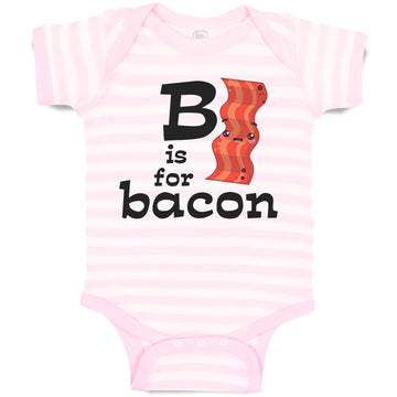 Baby Clothes B Is for Bacon Lover Funny Baby Bodysuits Boy & Girl Cotton