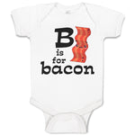 Baby Clothes B Is for Bacon Lover Funny Baby Bodysuits Boy & Girl Cotton