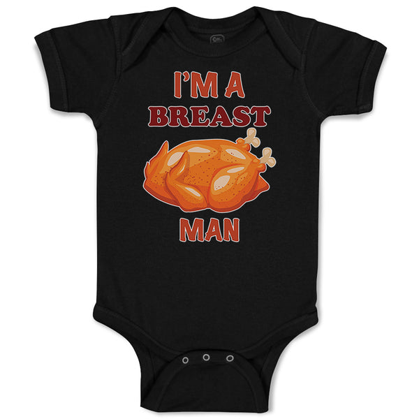 Baby Clothes I'M A Breast Man Funny Humor Baby Bodysuits Boy & Girl Cotton