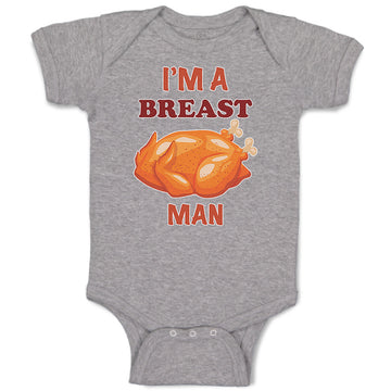 Baby Clothes I'M A Breast Man Funny Humor Baby Bodysuits Boy & Girl Cotton
