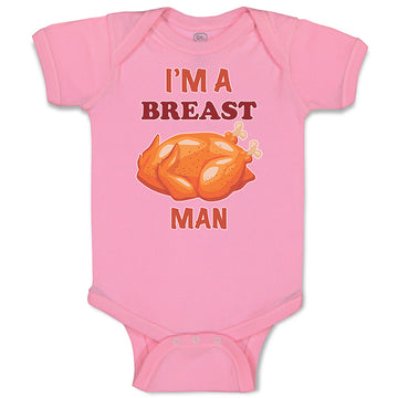 Baby Clothes I'M A Breast Man Funny Humor Baby Bodysuits Boy & Girl Cotton